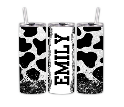 Glitter Cow Print W/ Custom Name