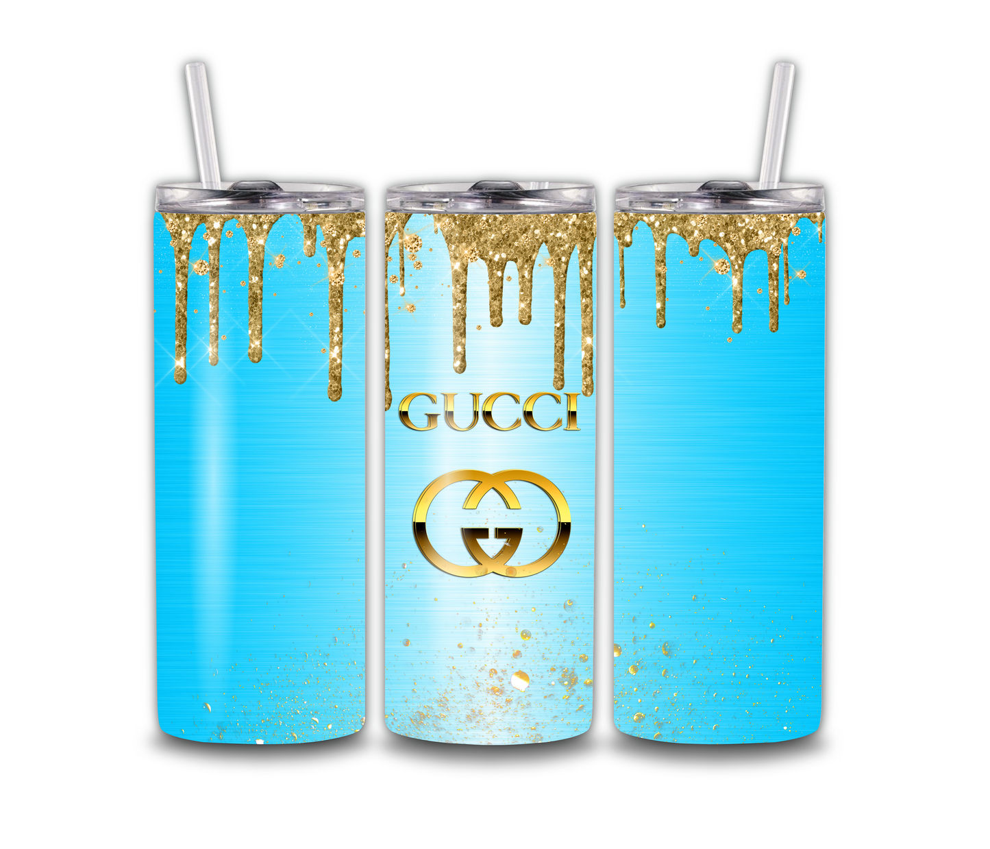 Blue Gucci W/ Golden Glitter