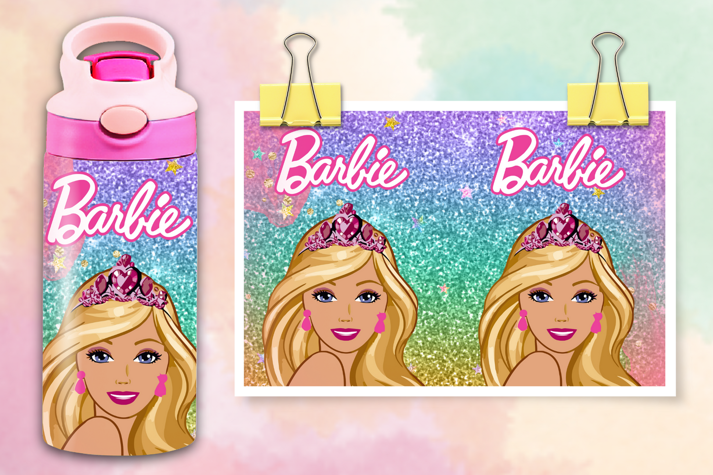 Glitter Barbie 12oz Kids Tumbler