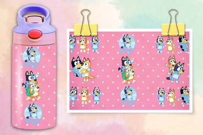 Pink Bluey 12oz Kids Tumbler