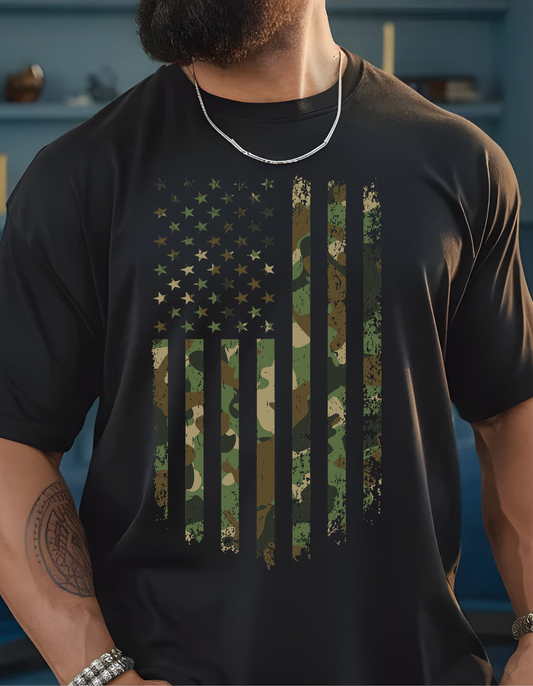 Military Camo American Flag