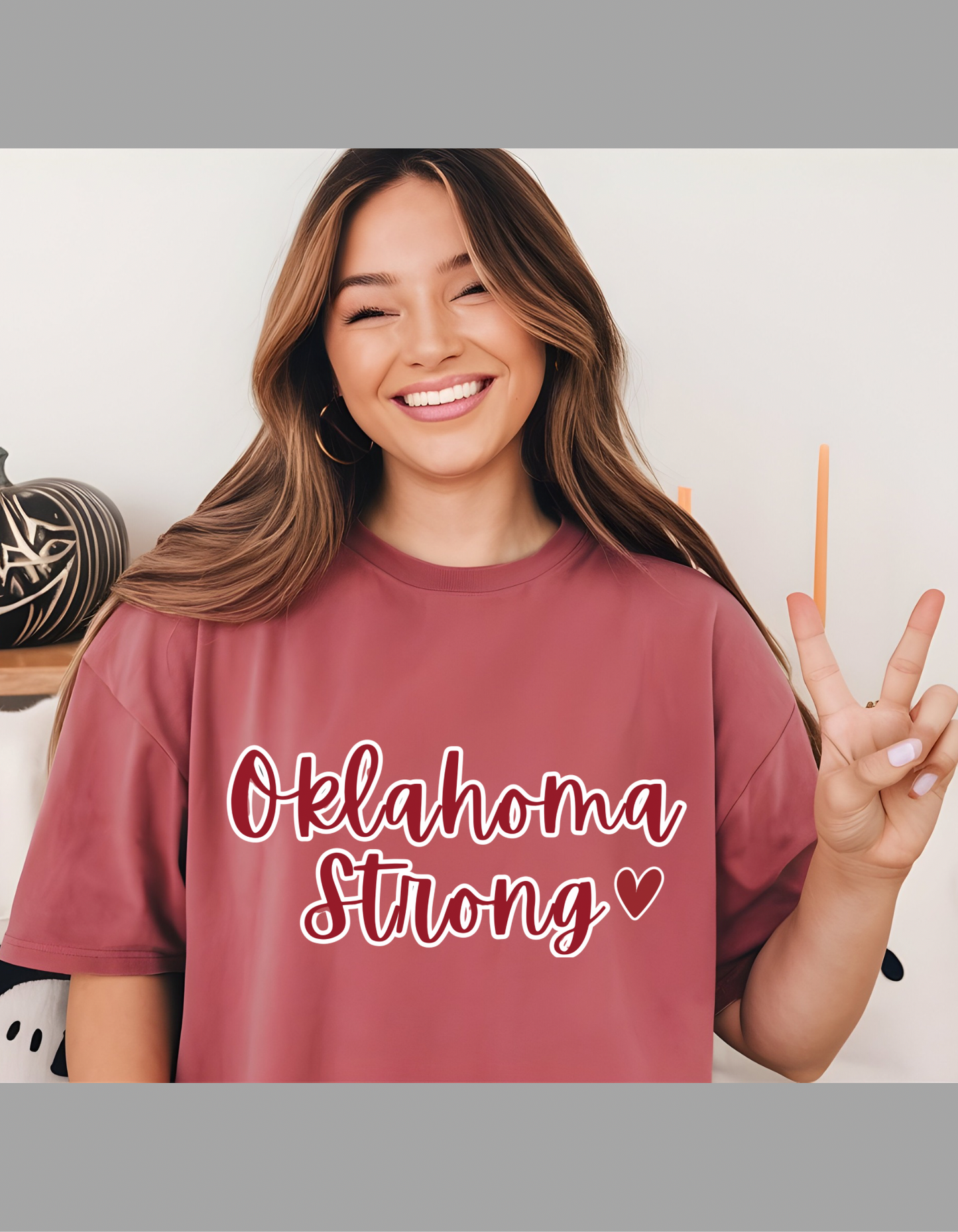Red & White Oklahoma Strong